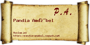 Pandia Amábel névjegykártya